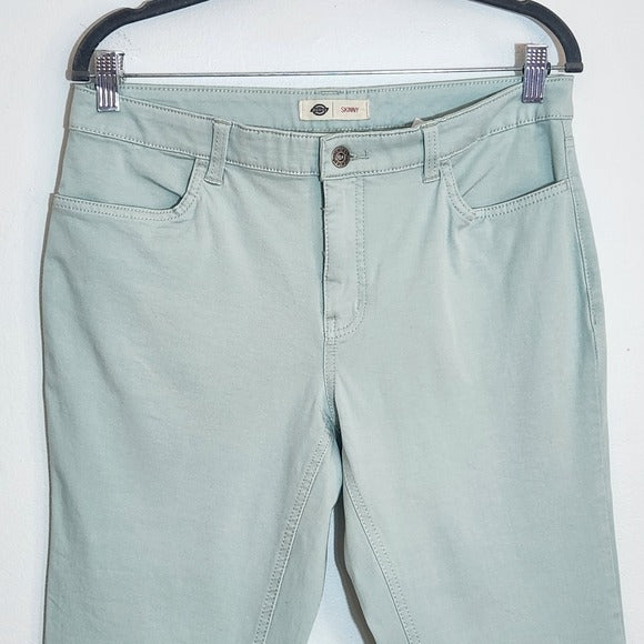 Dickies Mint Green Stretch Twill Skinny Pants Size 8