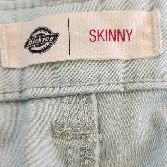 Dickies Mint Green Stretch Twill Skinny Pants Size 8