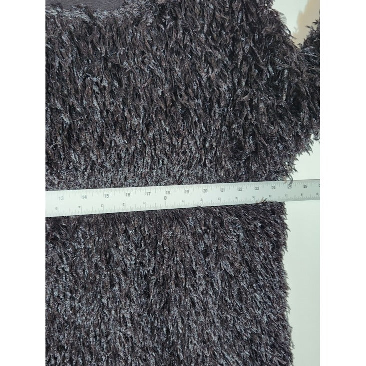 Cato Black Shaggy Faux Fur Pullover Size 18/20W