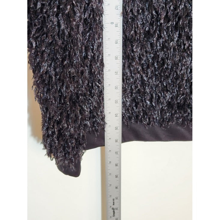 Cato Black Shaggy Faux Fur Pullover Size 18/20W