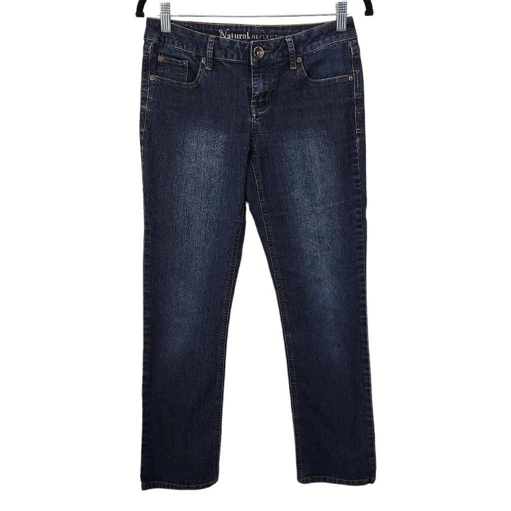 Natural Reflections Cropped Jeans Size 2 Petite Dark Wash Denim