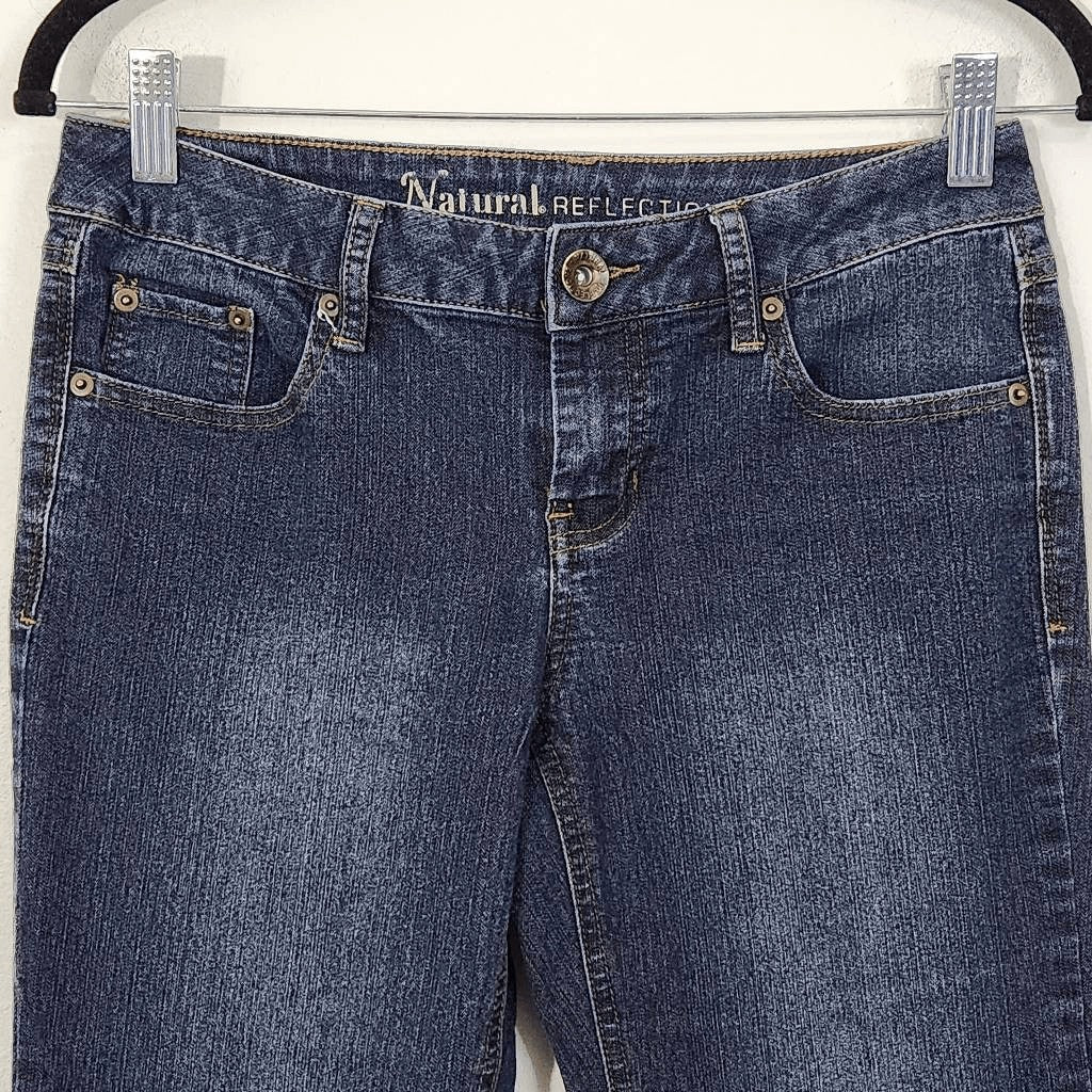 Natural Reflections Cropped Jeans Size 2 Petite Dark Wash Denim