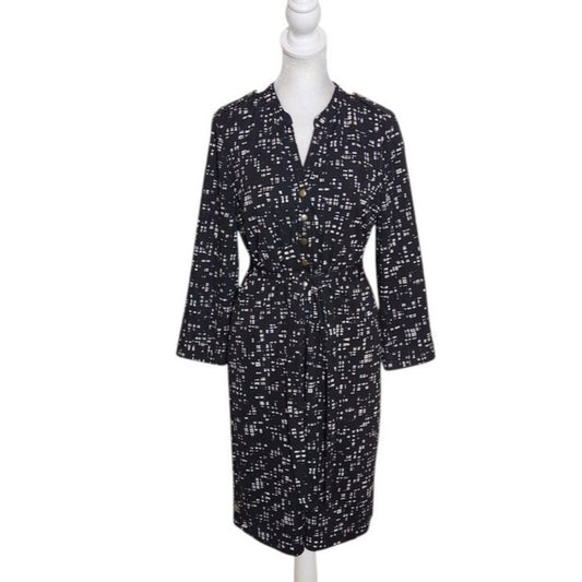 The Limited Black and White Print Shirt Dress Size Medium