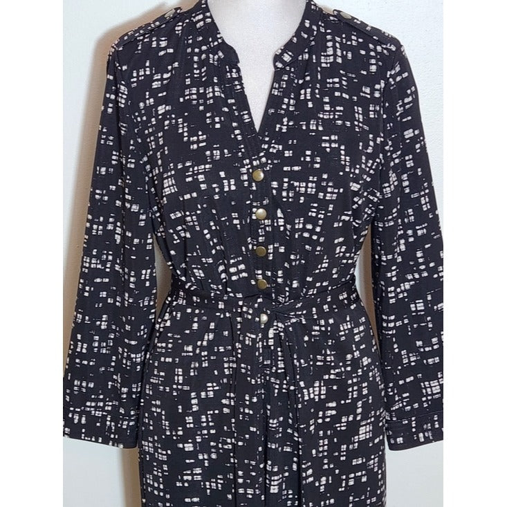 The Limited Black and White Print Shirt Dress Size Medium