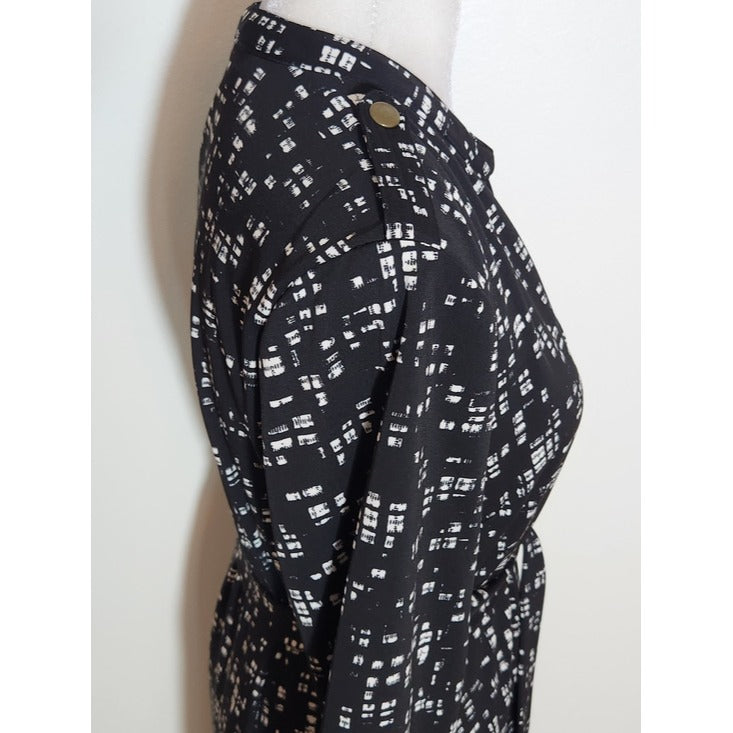 The Limited Black and White Print Shirt Dress Size Medium