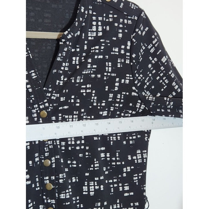 The Limited Black and White Print Shirt Dress Size Medium
