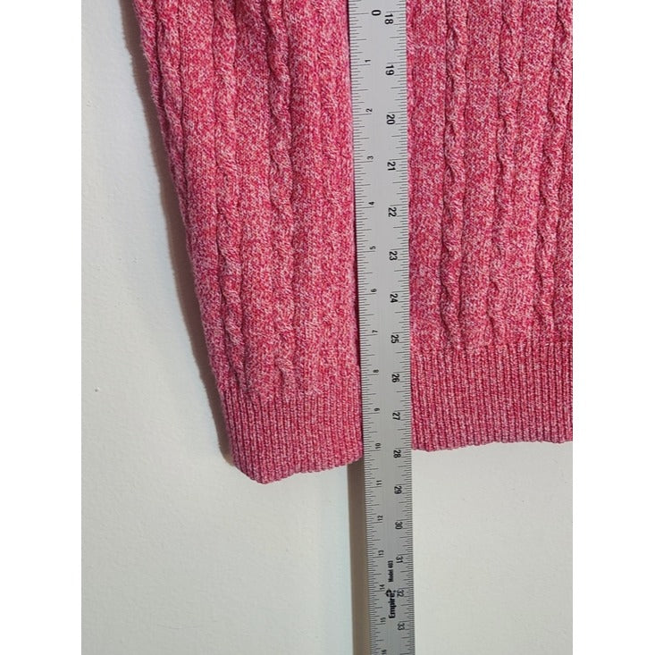 Kim Rogers Womens Pink Cable Knit Sweater Size Large