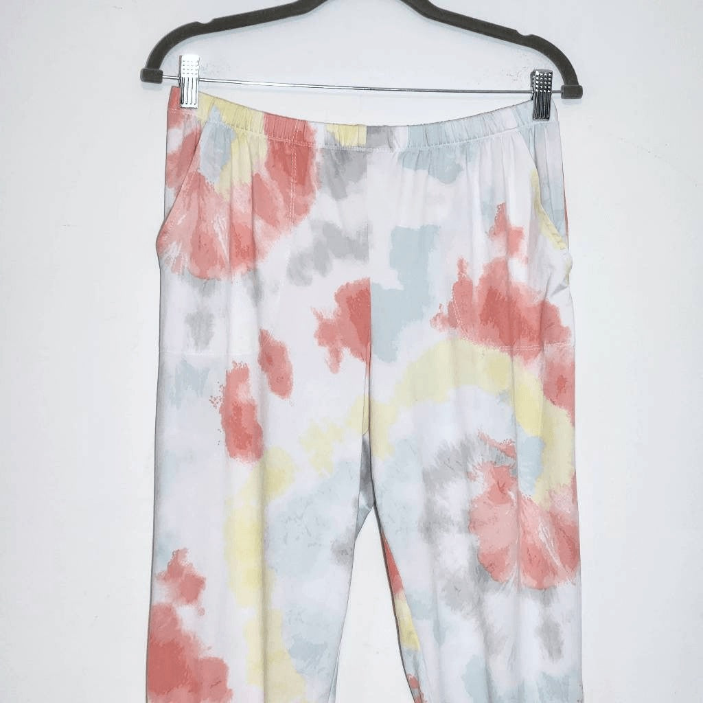 Secret Treasures Multi-Color Tie-Dye Knit Joggers Size Medium 8-10