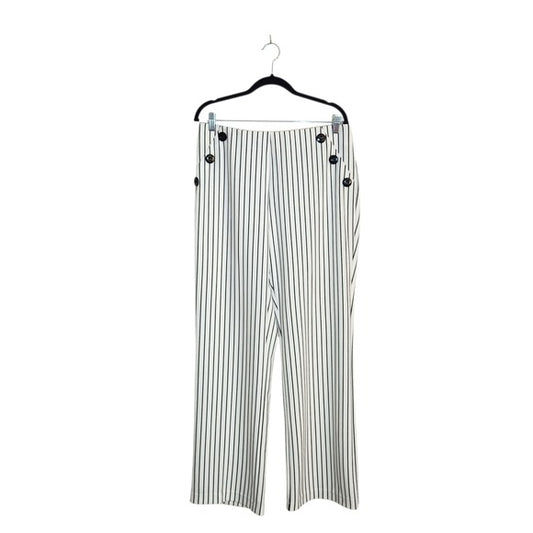 Cato Black and White Striped Sailor Style Pants Size 14/16W