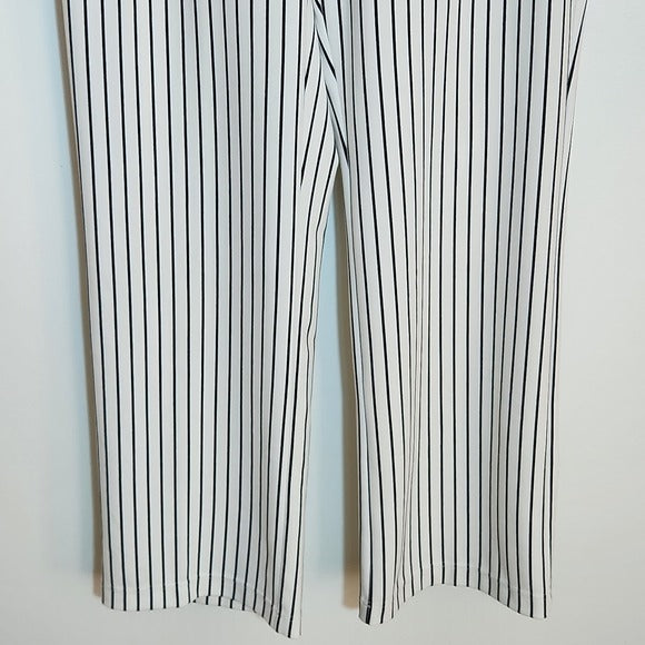 Cato Black and White Striped Sailor Style Pants Size 14/16W