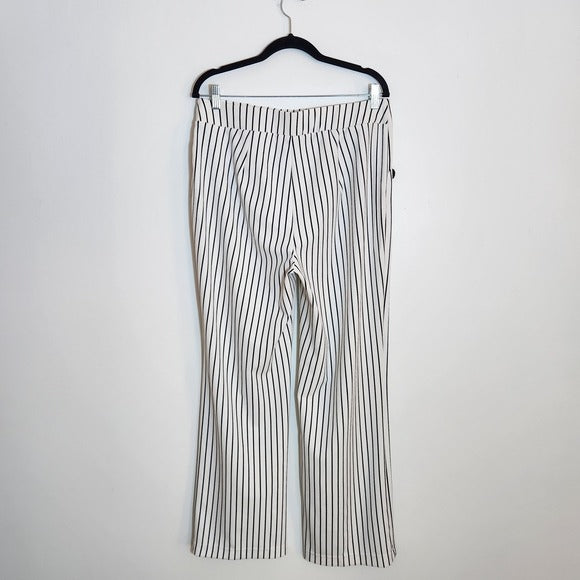 Cato Black and White Striped Sailor Style Pants Size 14/16W