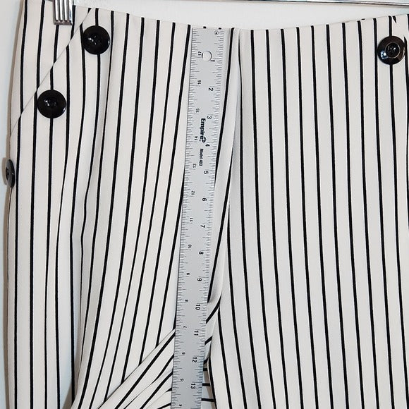 Cato Black and White Striped Sailor Style Pants Size 14/16W