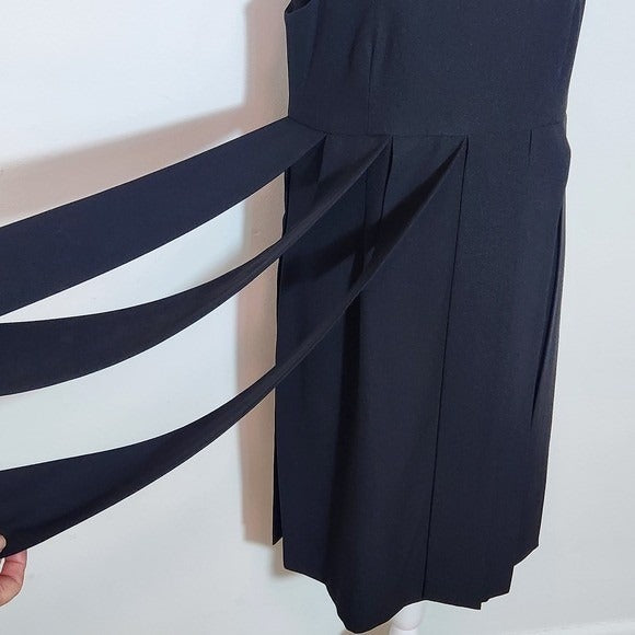 Cabi Black Sleeveless Dress Size 8 Black Flapper Dress with Empire Waist