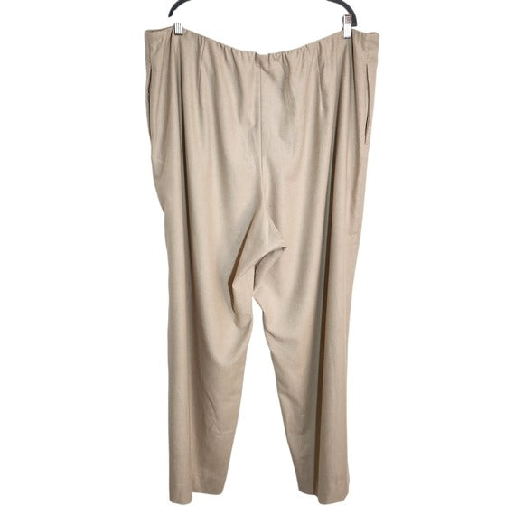 Vince Cream Full Leg Pull-On Pants Size XXXL