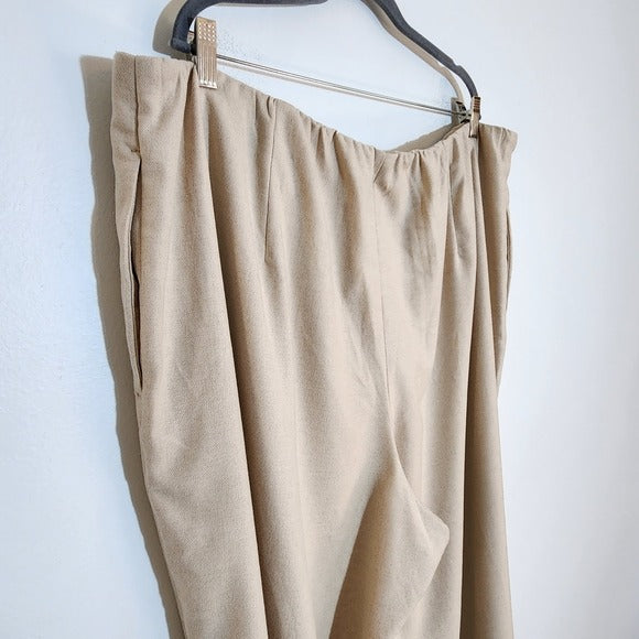 Vince Cream Full Leg Pull-On Pants Size XXXL