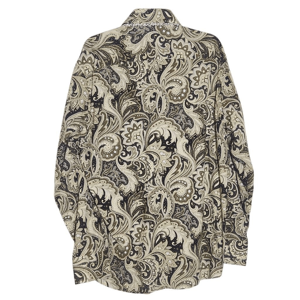Dolce Guava Milano Khaki and Black Paisley Button Down Shirt NWT Size XL 17.5/18
