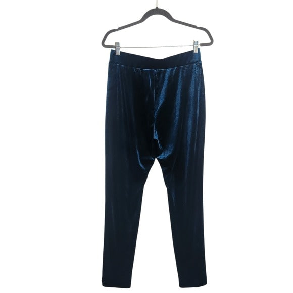 Rachel Roy Teal Blue Velour Pull-On Pants Size Medium
