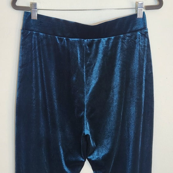 Rachel Roy Teal Blue Velour Pull-On Pants Size Medium