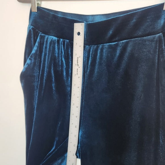 Rachel Roy Teal Blue Velour Pull-On Pants Size Medium