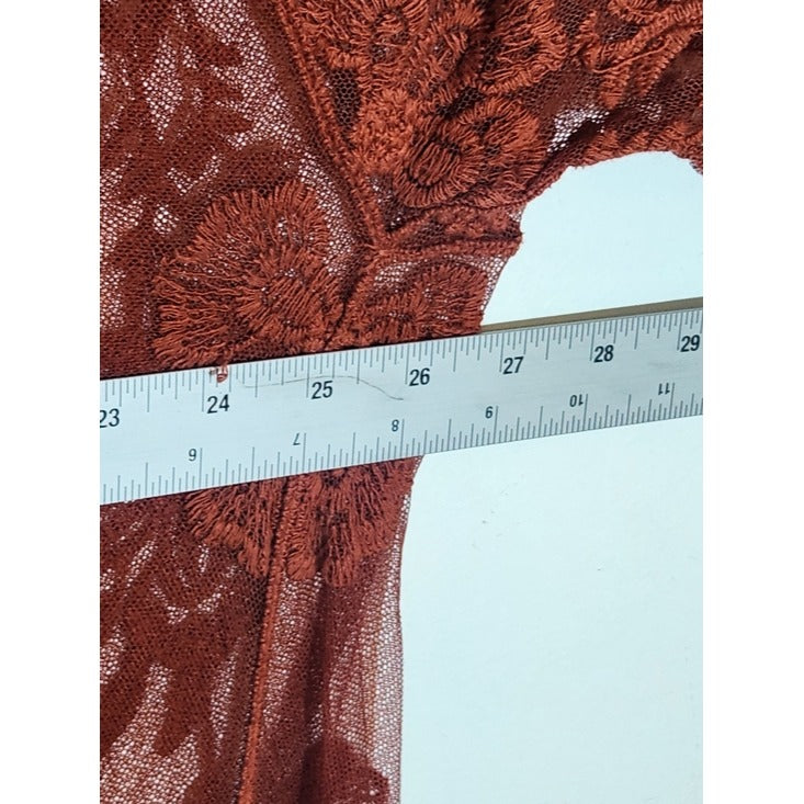 Polagram Rust Mesh Lace Kimono Size Large/XL
