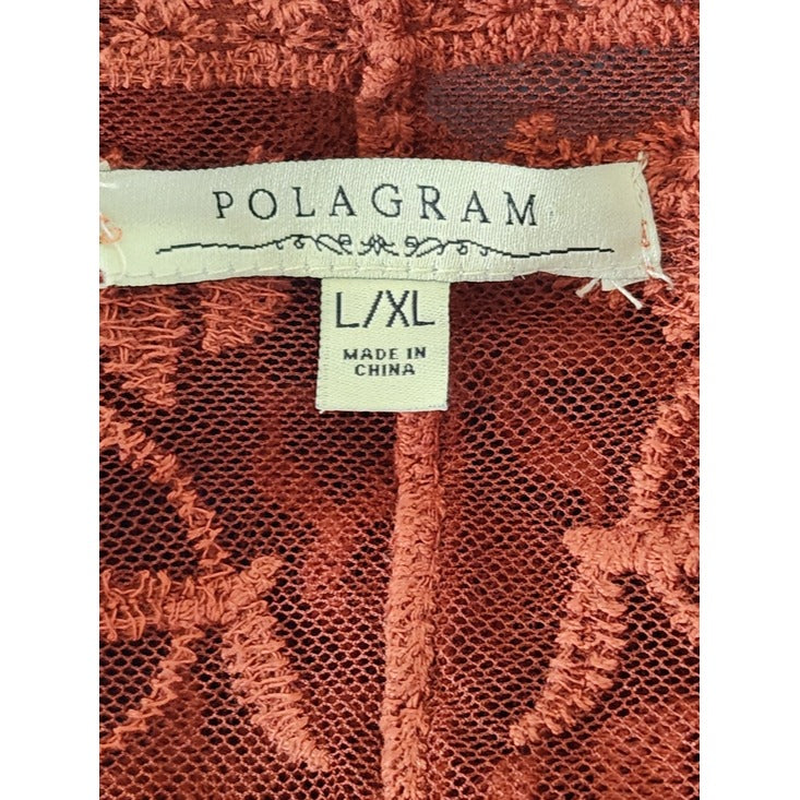 Polagram Rust Mesh Lace Kimono Size Large/XL