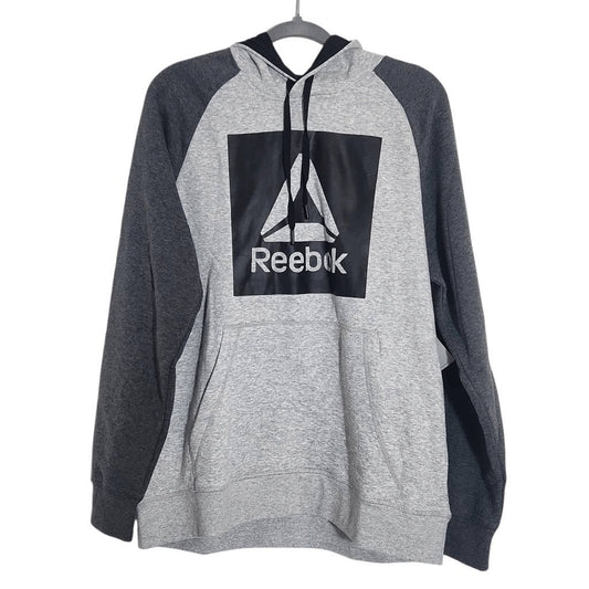 Reebok Gray Logo Pullover Hoodie NWT Size Medium Gray Reebok Hoodie