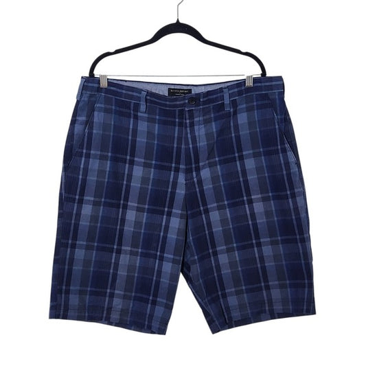 Banana Republic Men's Blue Plaid Shorts Size 38 Blue Plaid Emerson Short