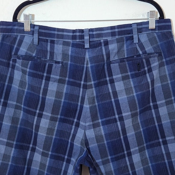 Banana Republic Men's Blue Plaid Shorts Size 38 Blue Plaid Emerson Short