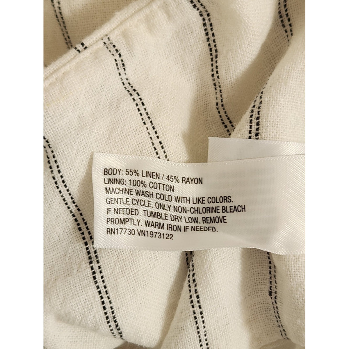 Universal Thread Off White Striped Linen Blend Mini Skirt Size Small NWT Flaw