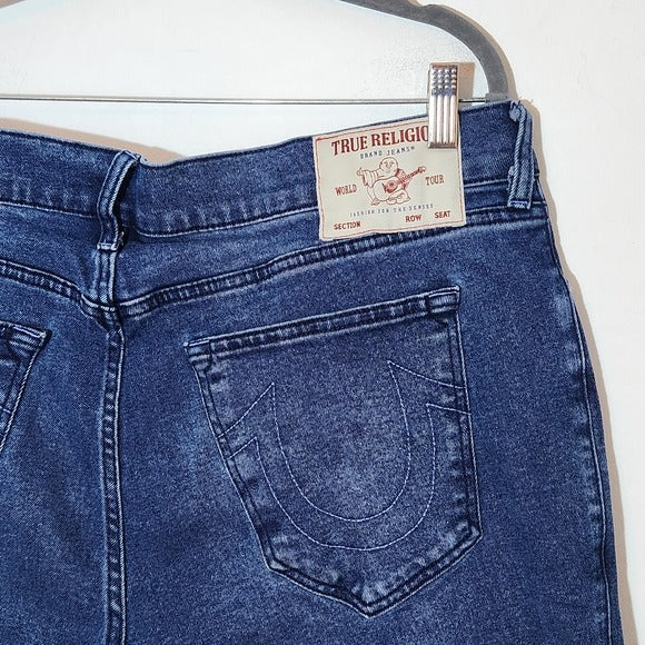 True Religion Mens Ricky Relaxed Straight Jean Shorts Size 36