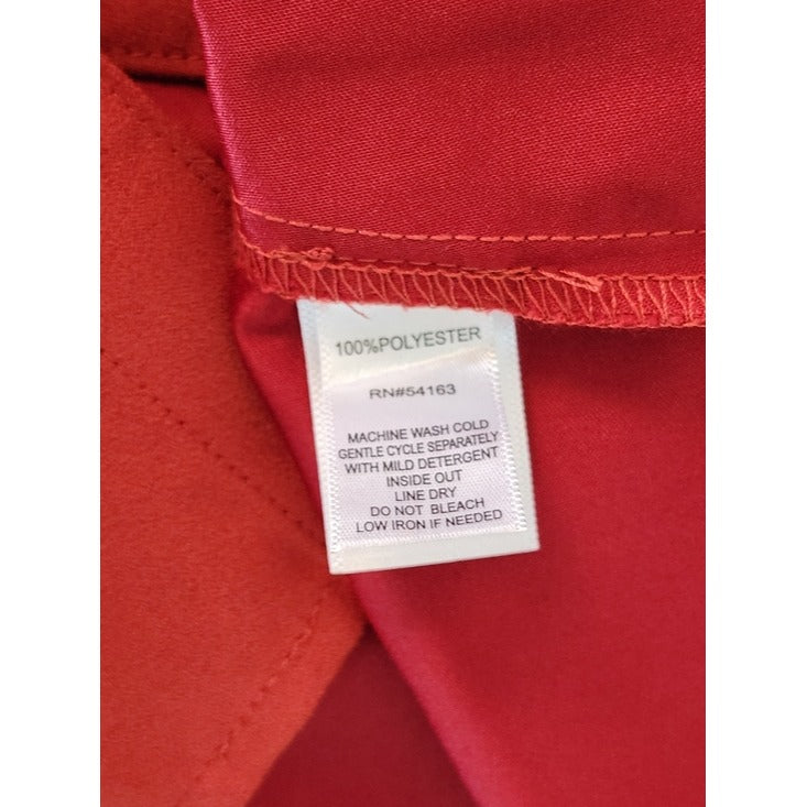 Marc New York Rust Red Sueded Button Up Blouse Size XL