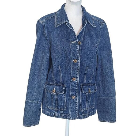 Caribbean Joe Denim Jacket Size Medium Denim Blazer