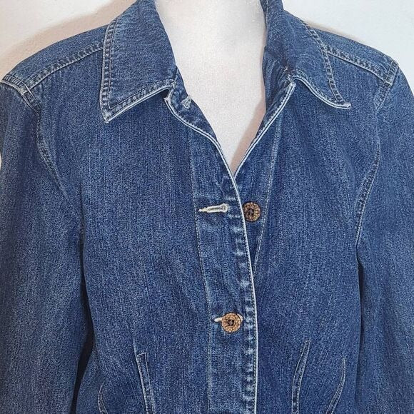 Caribbean Joe Denim Jacket Size Medium Denim Blazer