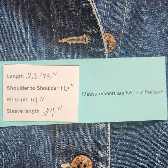 Caribbean Joe Denim Jacket Size Medium Denim Blazer