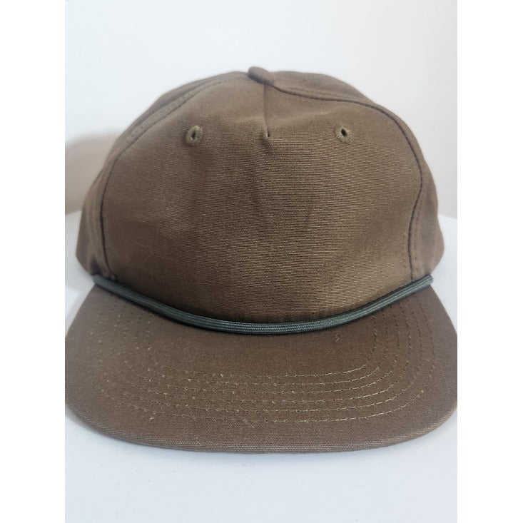 Lost Hat Co. Brown Goat Rope Style Flat Bill Hat Adjustable