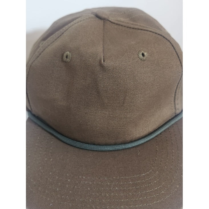 Lost Hat Co. Brown Goat Rope Style Flat Bill Hat Adjustable