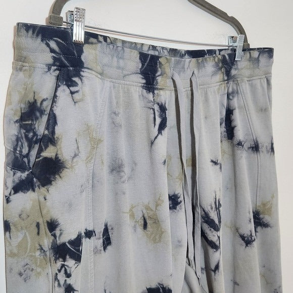 Zelos Gray Tie-Dye Joggers Size 3X Women's Gray Tie-Dye Joggers