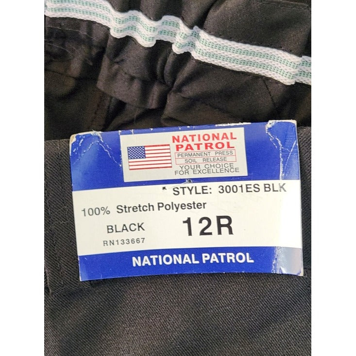 National Patrol Black Work Utility Pants Size 12 NWT