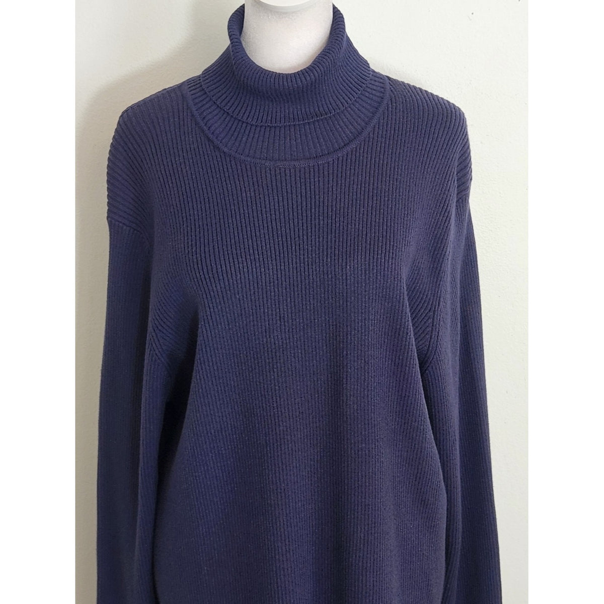 Appleseed's Navy Ribbed Knit Turtleneck Sweater Size XL