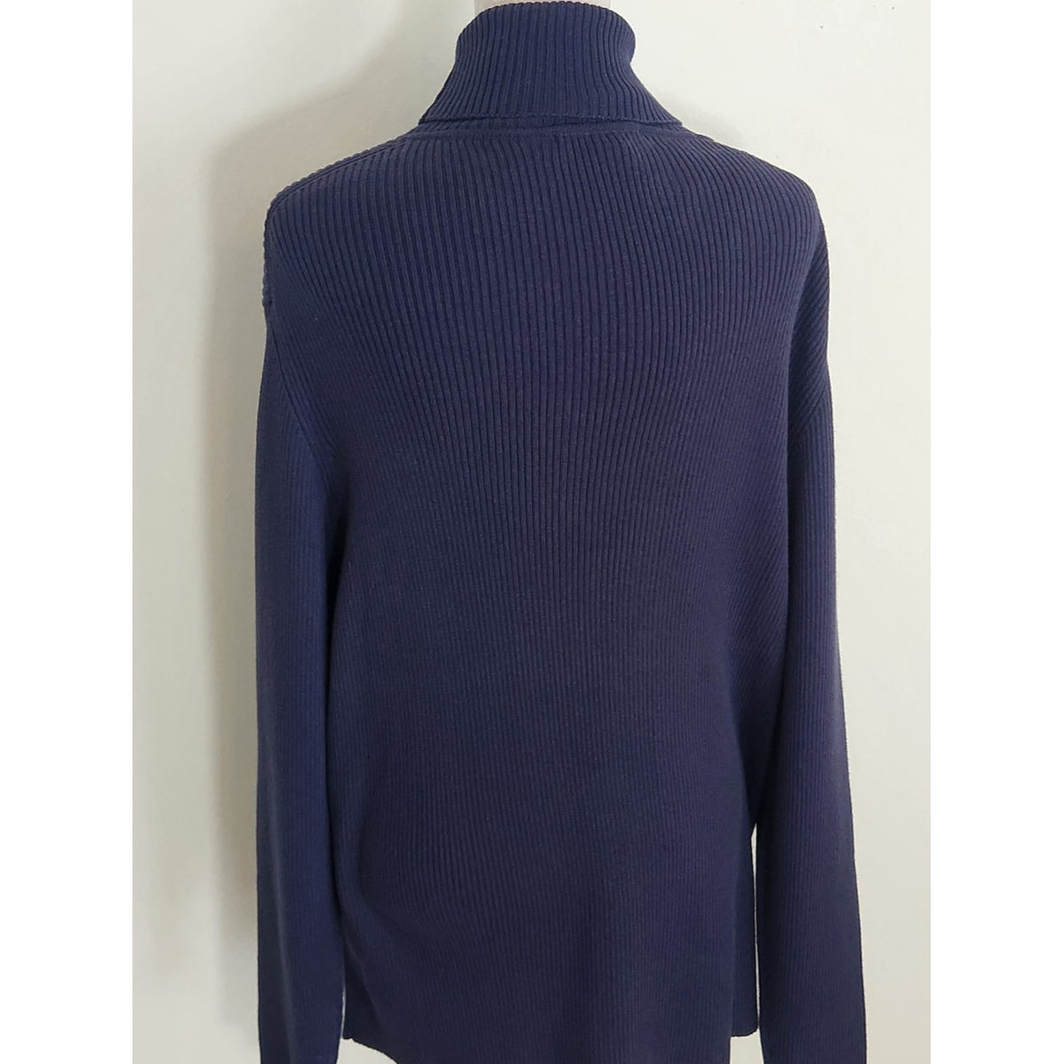 Appleseed's Navy Ribbed Knit Turtleneck Sweater Size XL