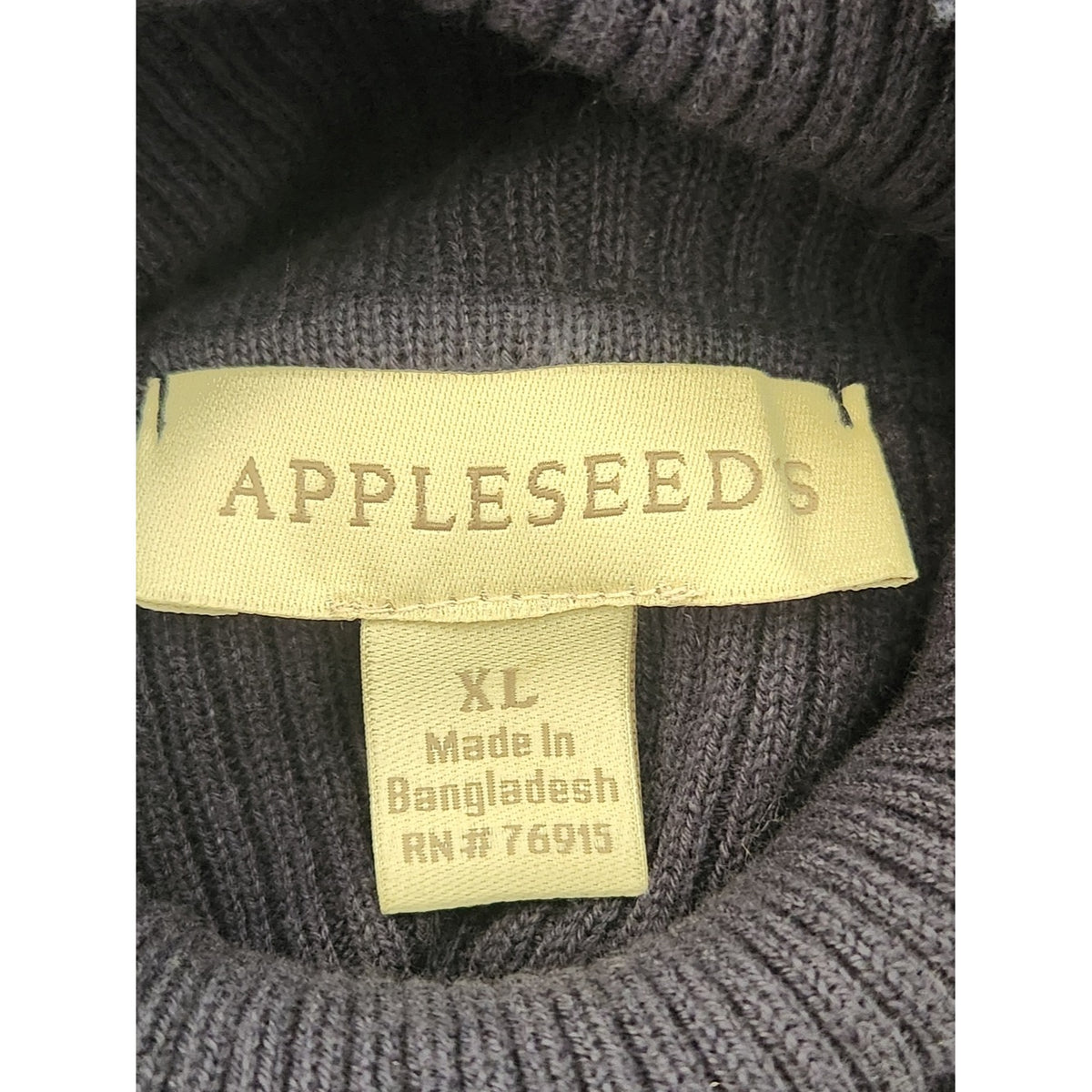Appleseed's Navy Ribbed Knit Turtleneck Sweater Size XL