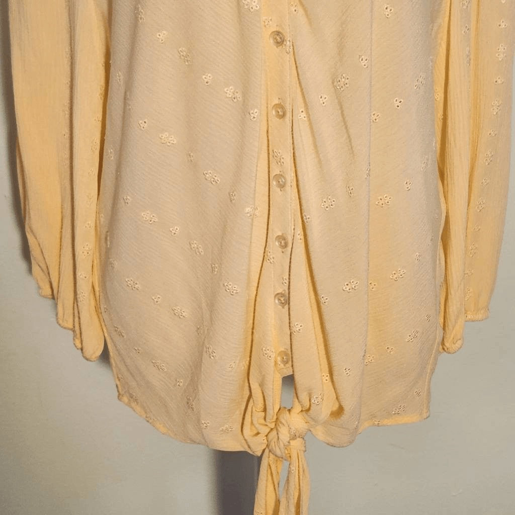 Bob Timberlake Peach Semi-Sheer Button Down Blouse NWT Size Large