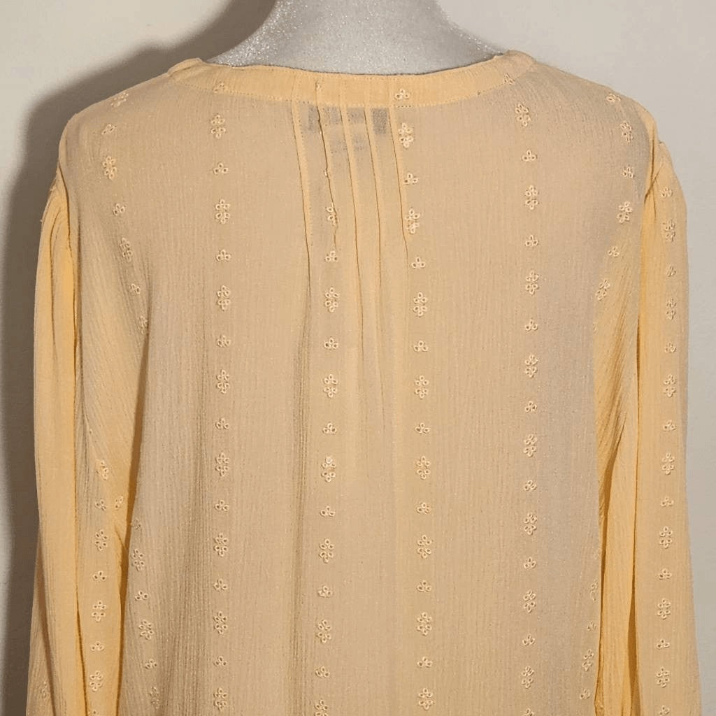 Bob Timberlake Peach Semi-Sheer Button Down Blouse NWT Size Large