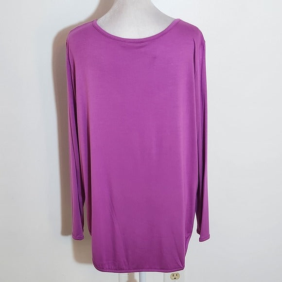 Nally & Millie Purple Long Sleeve Tee Size XL NWT