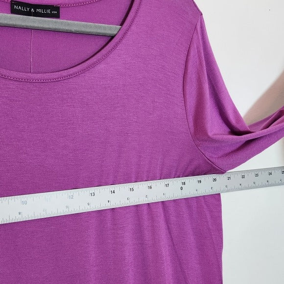 Nally & Millie Purple Long Sleeve Tee Size XL NWT
