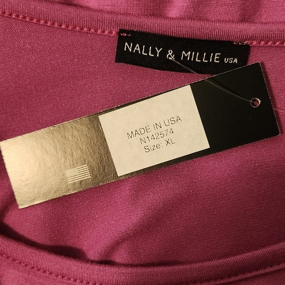Nally & Millie Purple Long Sleeve Tee Size XL NWT