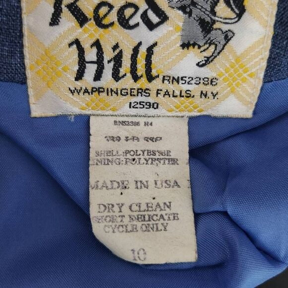 Reed Hill Vintage Blue Equestrian Day Coat Size 10 Blue Womens Equestrian Jacket
