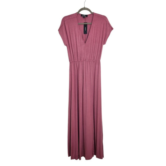 Lulus Pink Short Sleeve Boho Maxi Dress Size Medium NWT Casual Wedding Guest