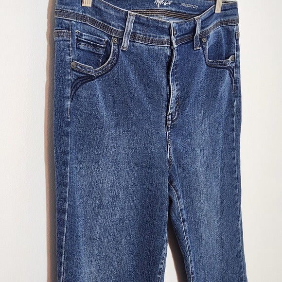Style & Co. Straight Leg Cropped Denim Jeans Size 12 Petite