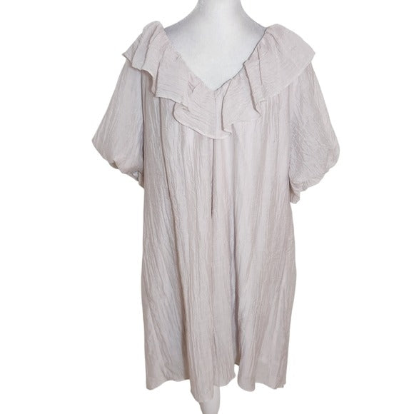 H&M Pale Lavender Crinkle Mini Dress Size Small Wedding Guest Dress